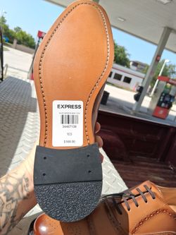 Express cognac dress shoes they