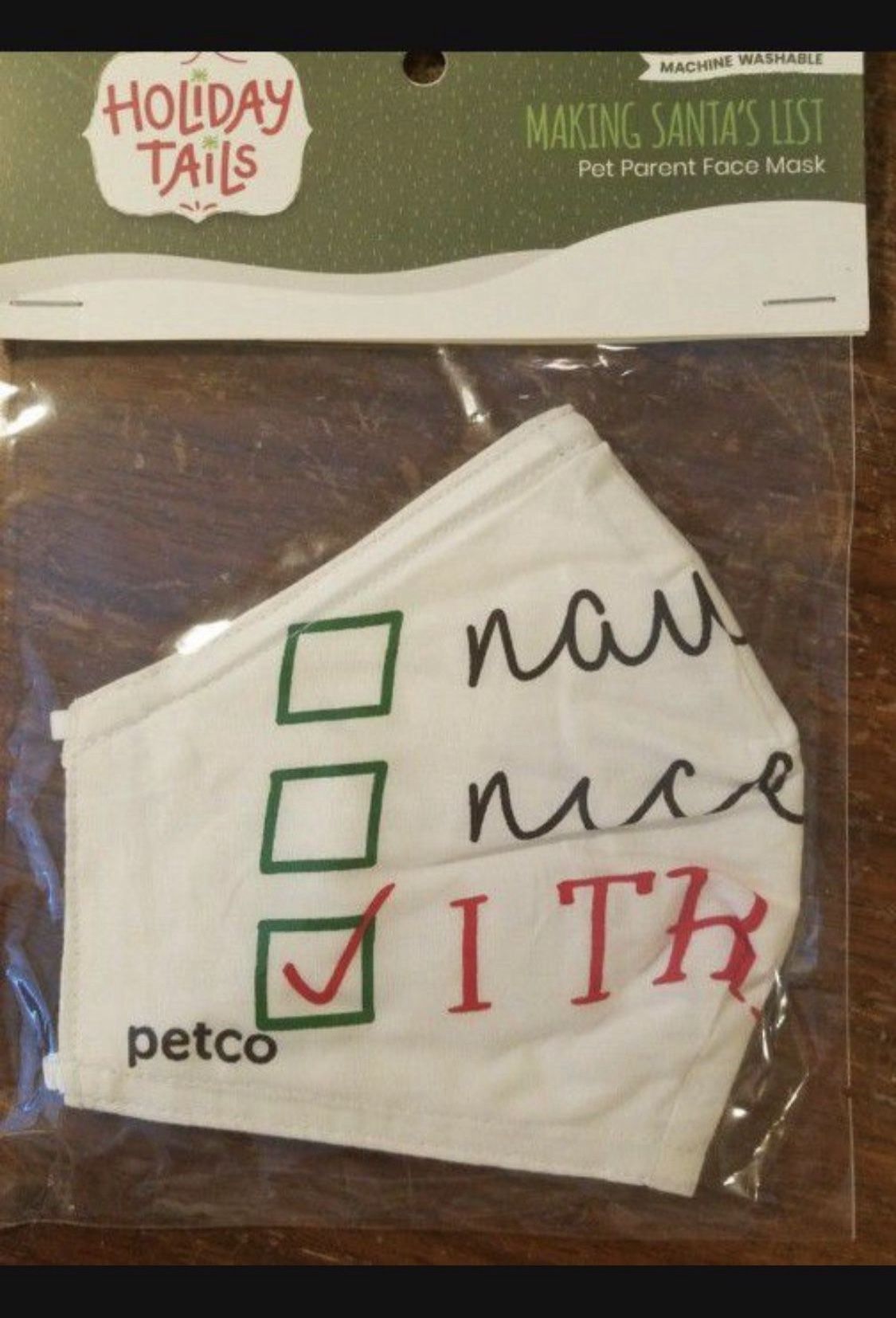 Naughty Or Nice Face Mask New