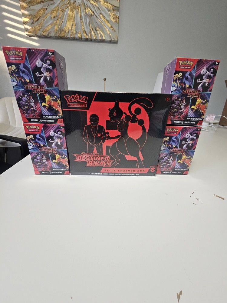 Destined Rivals Etb And 4 Booster Bundles