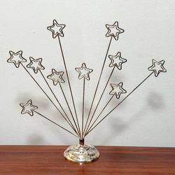 Vintage Adjustable Metal Wire Star Tree Picture Photo Holder Stand Display Memories Gift Table Decor