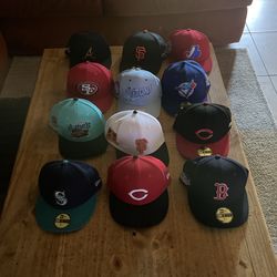 12 Assorted Fitted And SnapBack Caps (7 1/4)