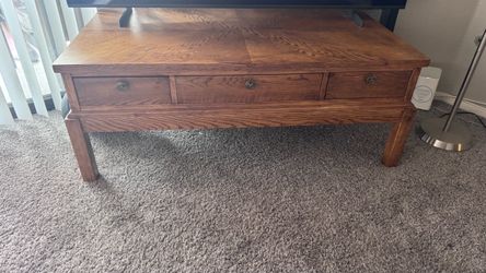 Solid Wood TV Stand / Console Table / Vanity – 3 Drawers