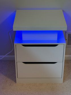 Nightstands with lights.