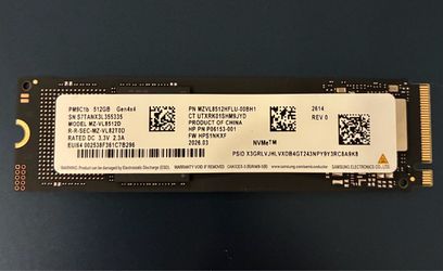 High Performance Samsung 512GB SSD NVME PCIE M.2 Hard Drive