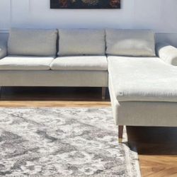 Beige Midcentury Modern Sectional Couch 🛻Delivery Available🛻