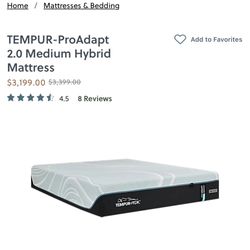 Queen Size Tempur-pedic Hybrid 