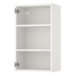 Cabinet with mirror for wall bathroom + 2 shelves, white, H23/W14/8