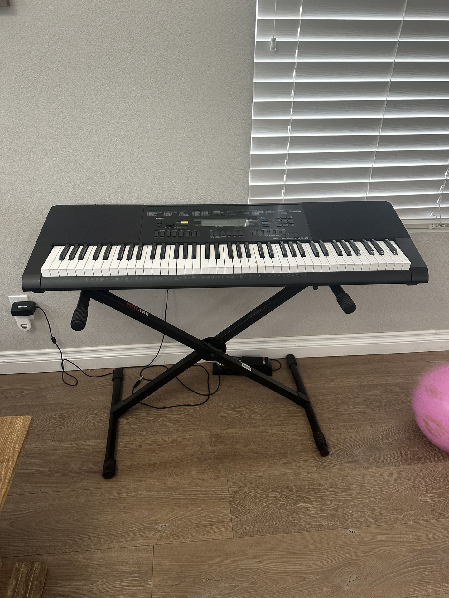 Casio WK-245 Keyboard, Stand, Pedal