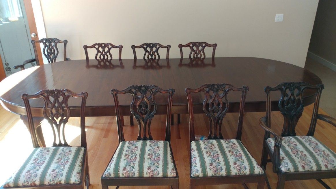 Potthast bros. Table and 8 chairs
