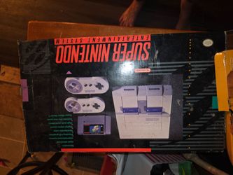 Super Nintendo (SNES) Box, Styrofoam, Poster, AV Cable & Packaging Set