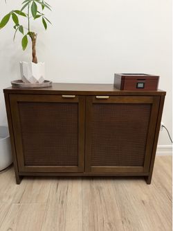 Record media shelf wooden