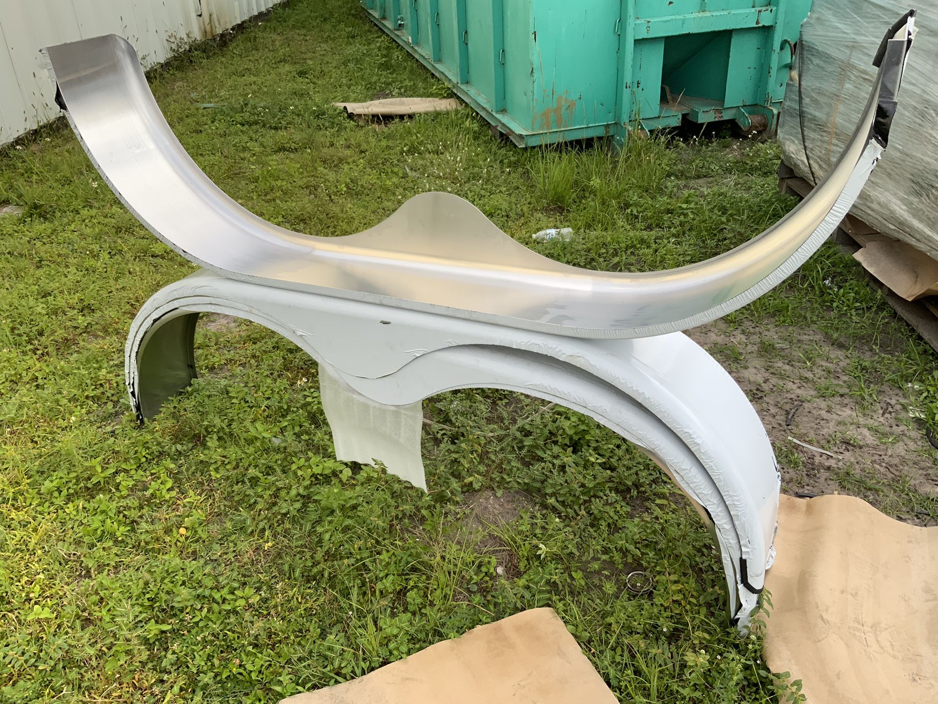 Trailer Fenders - Smooth Aluminum Tandem Tear Drop - 74” Wide - Tandem Aluminum Fenders 50.00 Each - Trailer Fenders