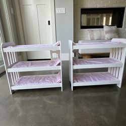 (2) Triple Doll Wooden Bunk Beds - Fits American Girl Dolls