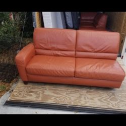 It's a two pieceIt's a two piece sectional sleeper sofa leather