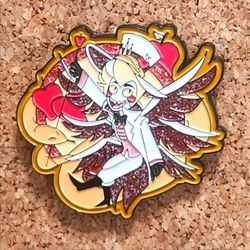  Lucifer glitter, detailed enamel pin