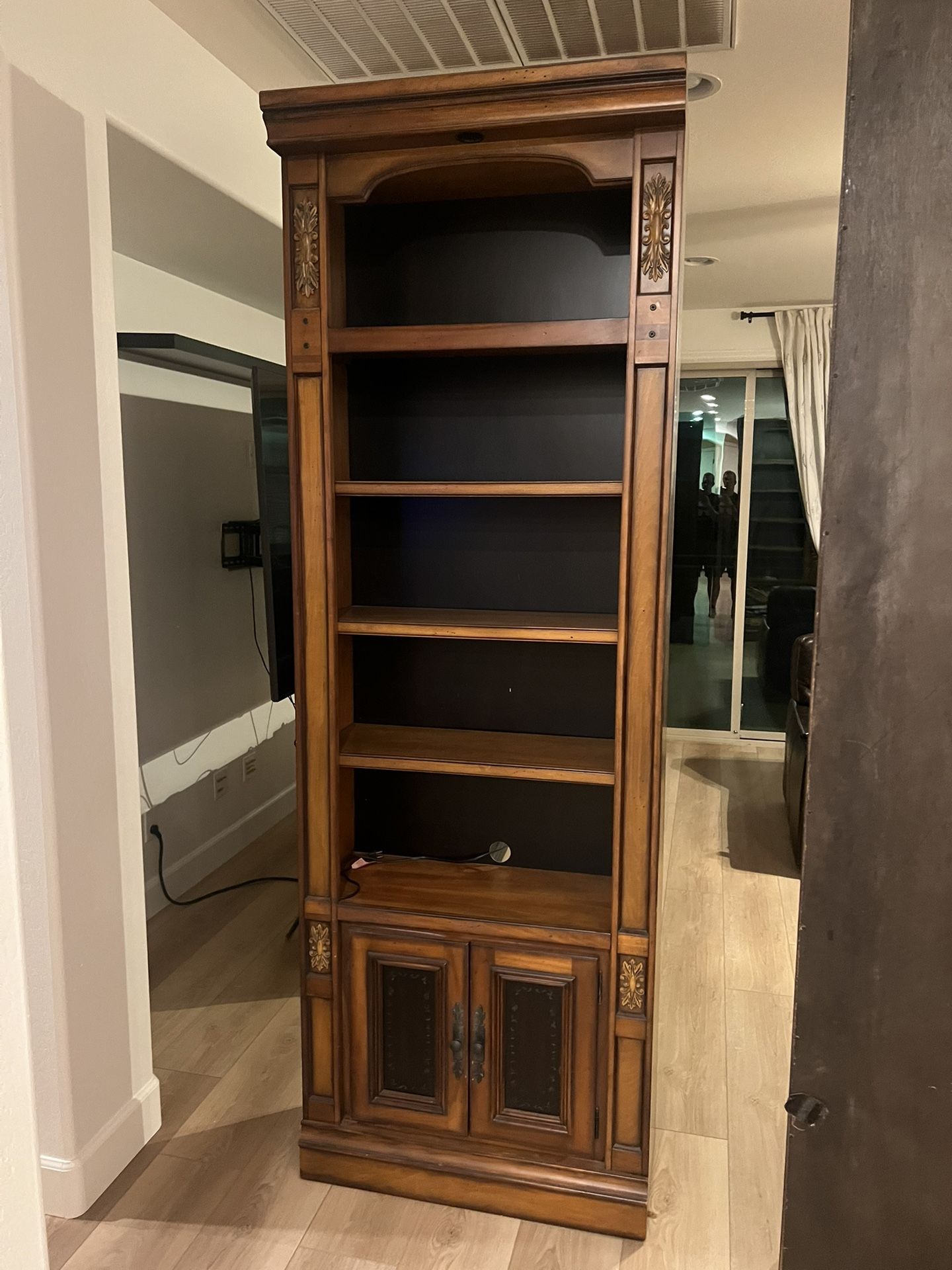 Tall Bookshelves with Cabinet
