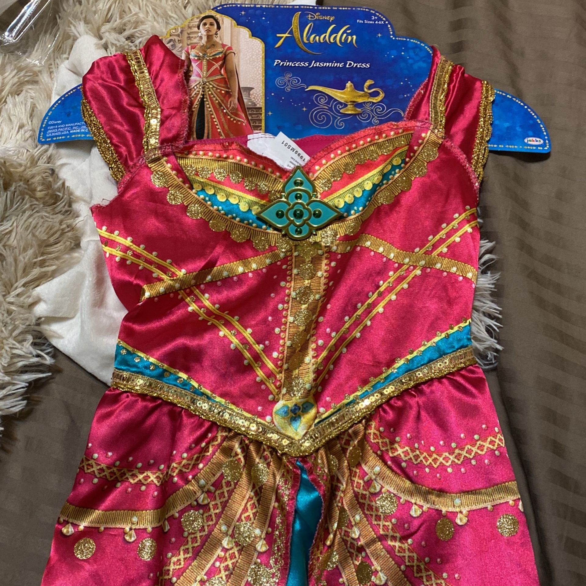 Princess Jasmine Costume 4-6x