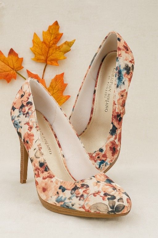 Pink Floral Heels by Christian Siriano – Size 10 (EUR 42.5)