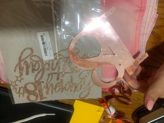 Cake topper and hanging party swirls