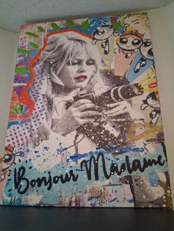 Bonjour Madame Pop Art Canvas Bridget Bardot $150