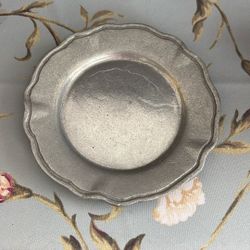 Antique Small Pewter Plate