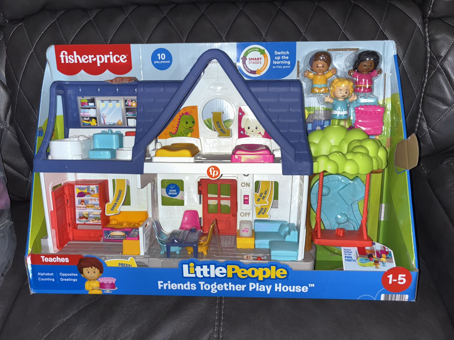 Fisher-Price Little People Friends Together Play House Toddler Learning Playset, 10 Pieces