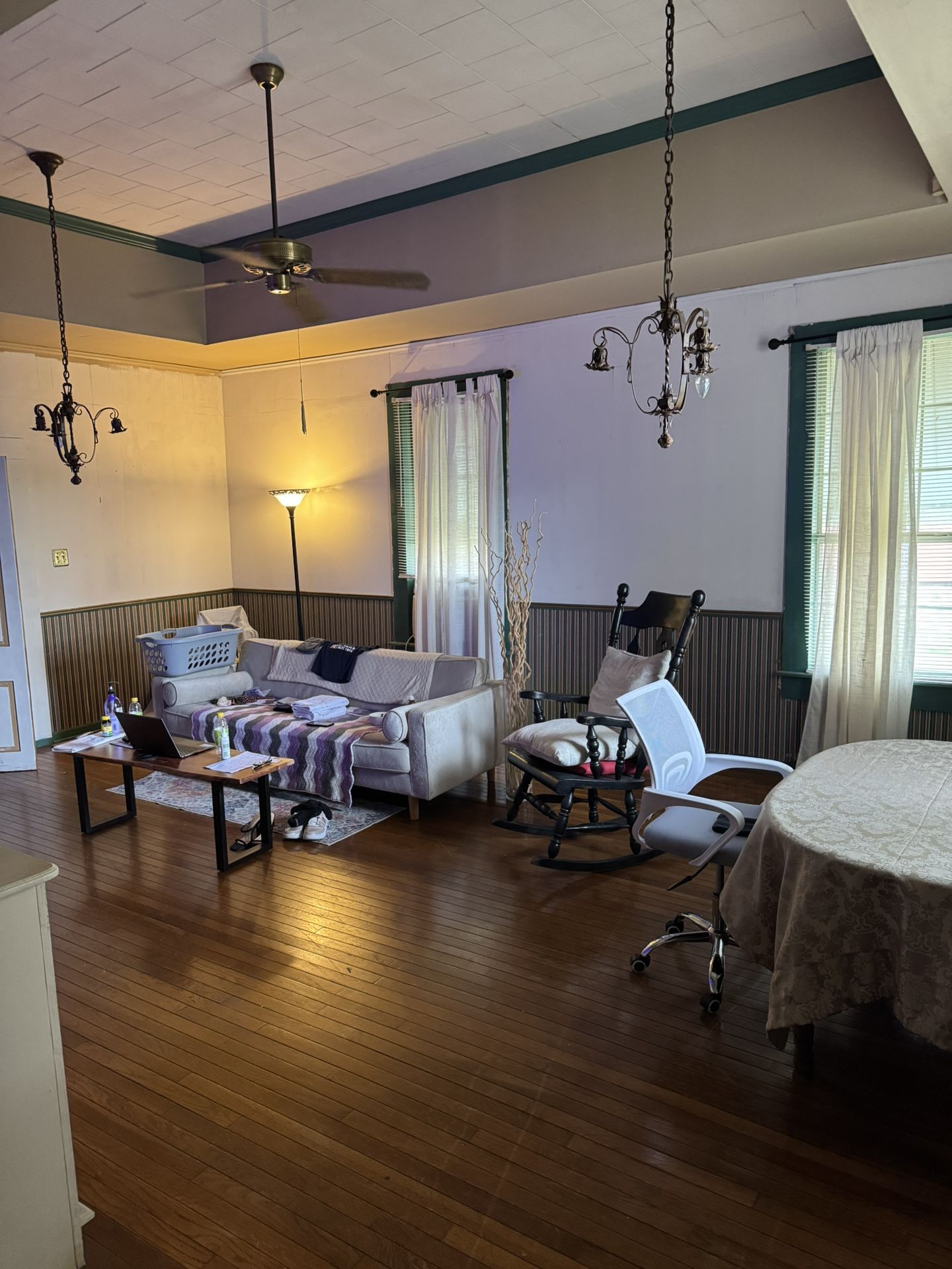 Sofa, Office Chair, Coffee Table