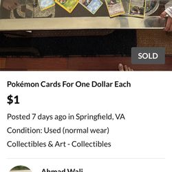 Pokémon Cards For One Dollar Each