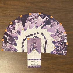 LOT OF 12 DIFFERENT KOBE BRYANT 2015/16 FINAL SEASON AUTHENTIC FULL GAME TICKETS LOS ANGELES LAKERS “BLACK MAMBA”