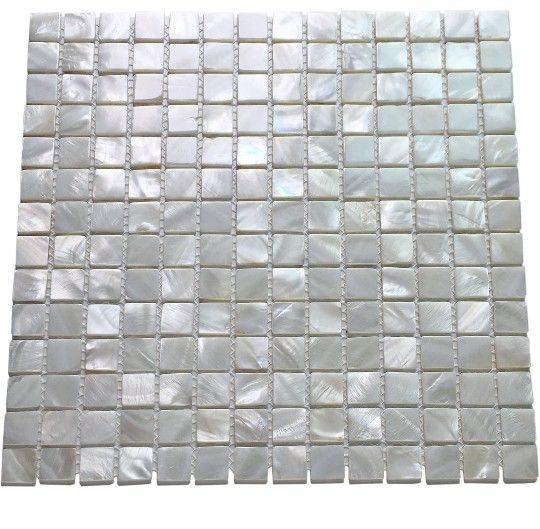 Art3d 10-Pack Oyster Mother of Pearl Square Shell Mosaic for Kitchen Backsplashes, Bathroom Walls, Spa Tile, Pool Tile MSRP: $72.00