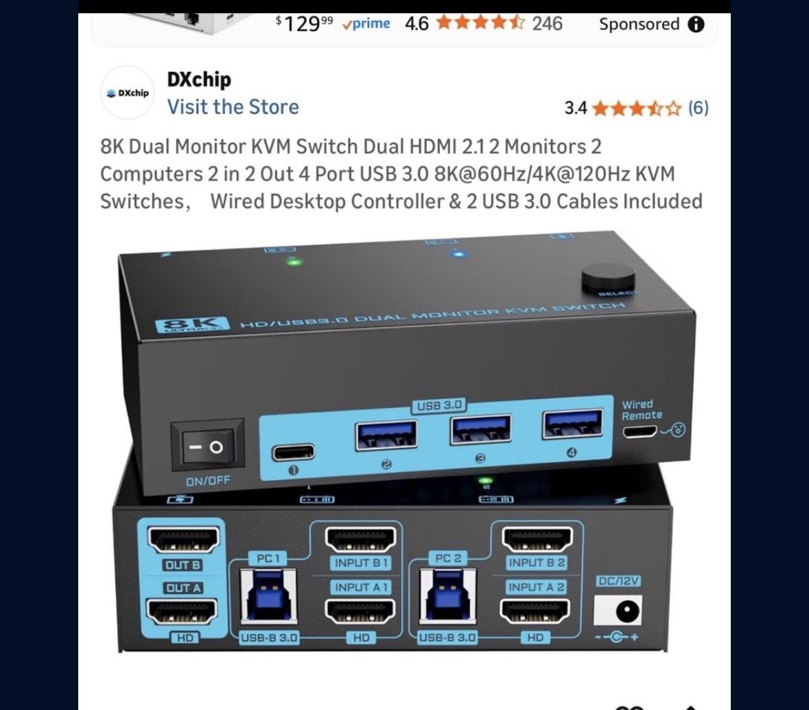 Switch Dual HDMI 2