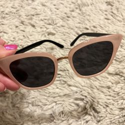 Milky Pink Cat Eye Sunglasses 