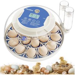18 Egg Incubator for Hatching Eggs, Incubation Day Display, 2 Egg Trays, Automatic Egg Turning,