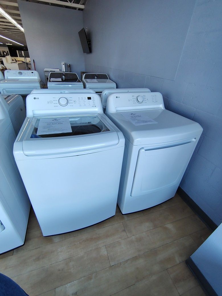 $898 LG 4.3 TOP LOAD WASHER + 7.3 CU FT GAS DRYER, 1 YR WARRANTY