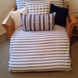 Twin Futon And Mattress With Custom Cover