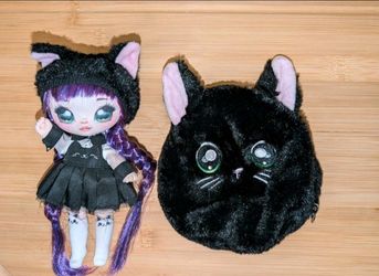 Na! Na! Na! Surprise Tuesday Meow Doll And Black Cat Zipper Pouch Coin Purse