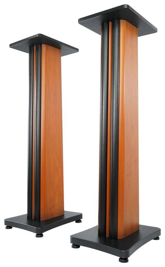 Rockville Pair SS36C 36" Classic Wood-Grain Speaker Stands, Solid MDF