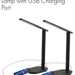 Pair Of Desk lamps W/ USB Charging Port 