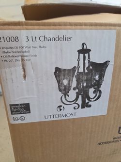 Uttermost 3 Light Chandelier