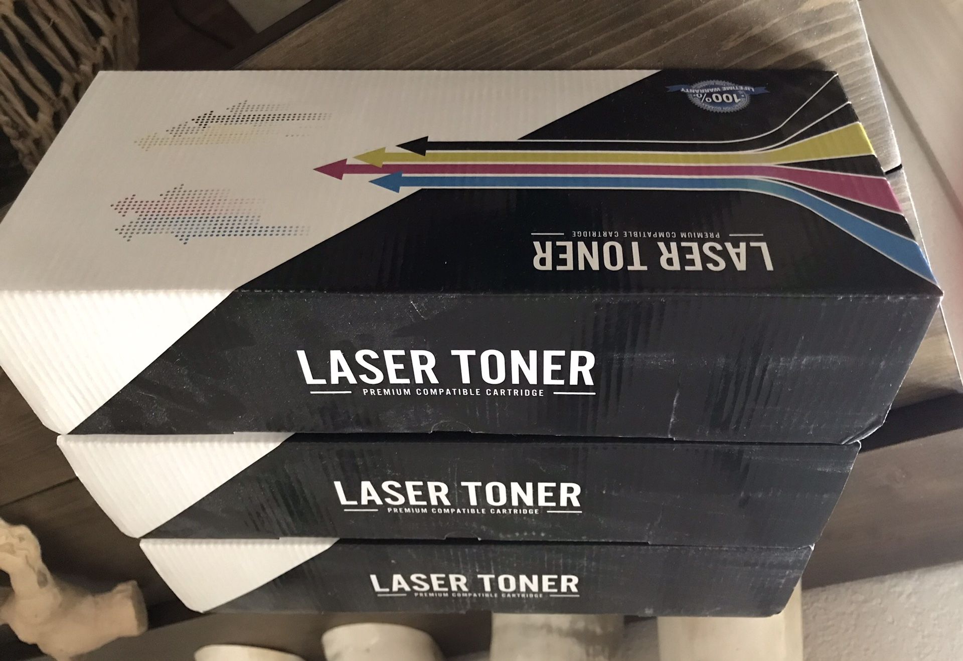 3 CARTRIDGES /NEW TONER/BROTHER TN-580 COMPATIBLE