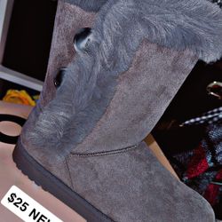 New Grey Boots - Firm Price $25