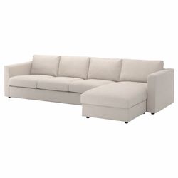 FINNALA Sectional, 4-seat, with chaise/Gunnared beige IKEA COUCH
