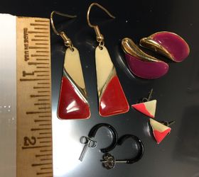 Enameled ear rings