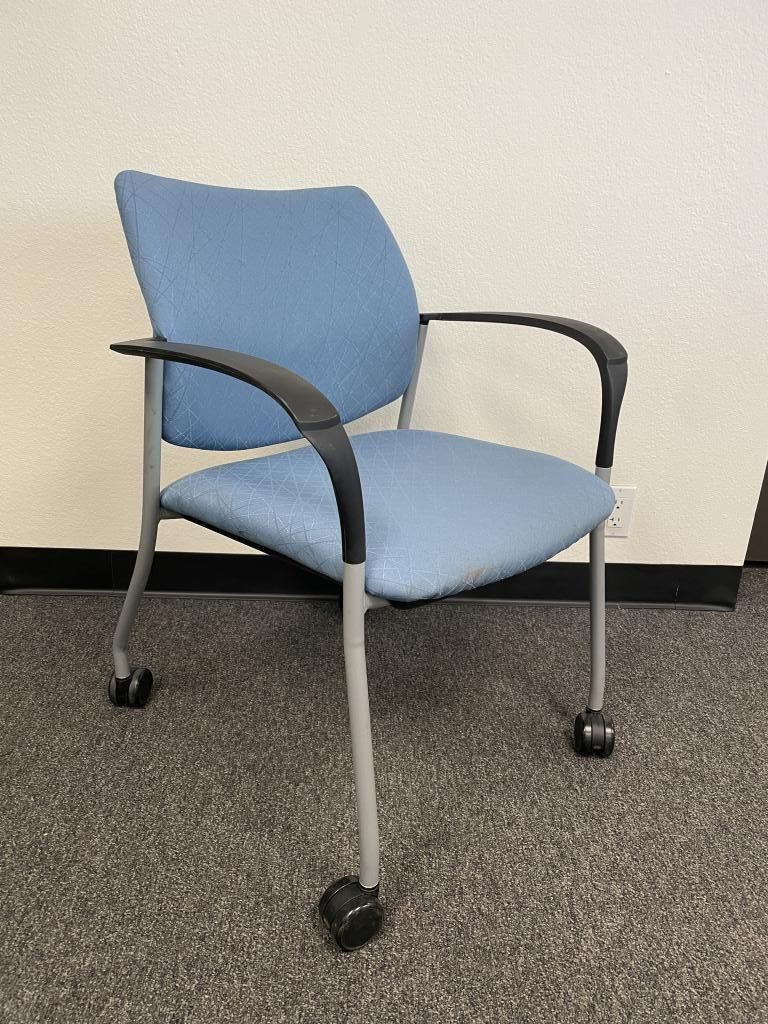Global Sidero Light Blue with casters Office Chairs