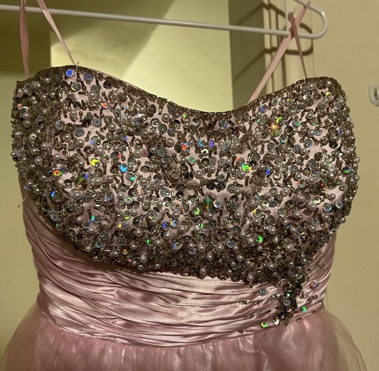 Offering 2 Pink Prom Gowns With Beading $75each