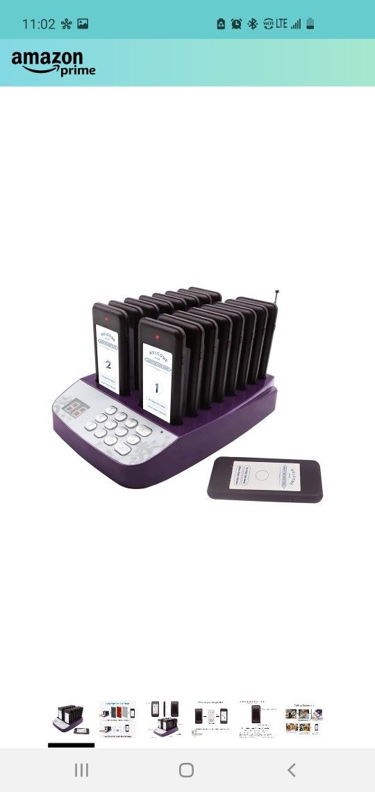 $50 NOON EAST WIRELESS 16 RESTAURANT PAGER SYSTEM