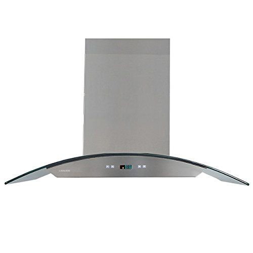 Cavaliere Spagna Vetro 36" Inch Glass Canopy Wall Mounted Range Hood 900 CFM