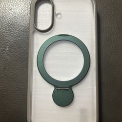 iPhone 16 Gray Phone Case with Screen Protector