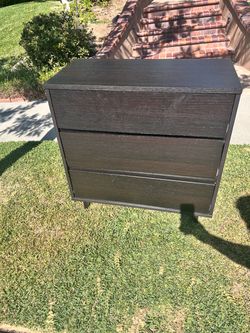Dark Brown 3-Drawer Dresser