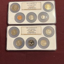 2003-S CLAD PROOF SET, COMPLETE MULTI COIN SET OF 10 COINS NGC PF69 ULTRA CAMEO